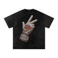 New York Knicks 2025-2026 world tour champion Snow Washed Oversized Cotton T-Shirt